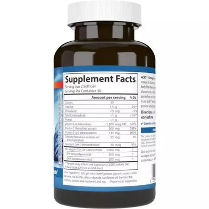 Carlson Labs ACES + Omega (Vitamin A, C, E + Selenium) 60 Softgels