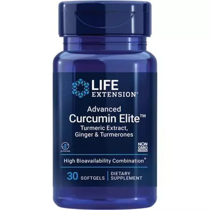 Life Extension Advanced Curcumin Elite Turmeric Extract Ginger & Turmerones 30 Softgels