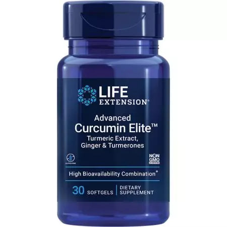 Life Extension Advanced Curcumin Elite Turmeric Extract Ginger & Turmerones 30 Softgels