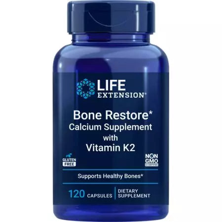 Life Extension Bone Restore with Vitamin K2 120 Capsules