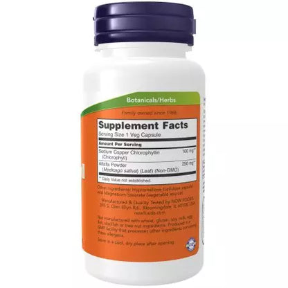 NOW Foods Chlorophyll 100mg 90 Veg Capsules