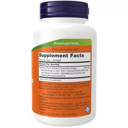 NOW Foods Turmeric Curcumin 120 Softgels