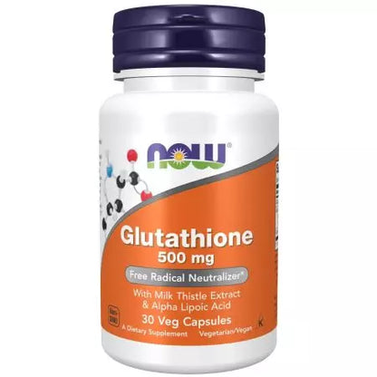 NOW Foods Glutathione 500 mg 30 Veg Capsules