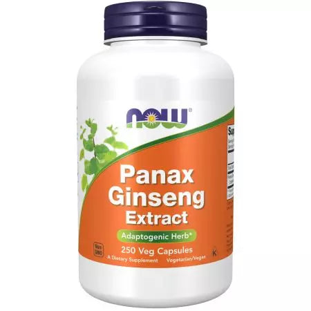 NOW Foods Panax Ginseng 500 mg 250 Veg Capsules