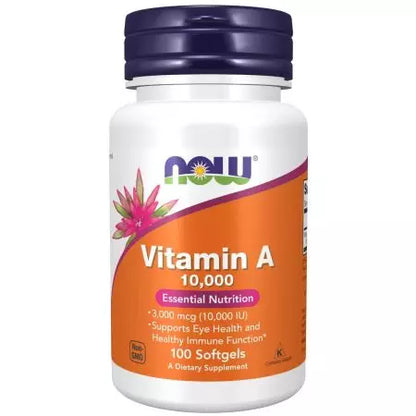 NOW Foods Vitamin A 10,000 IU 100 Softgels