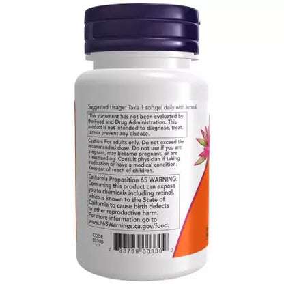 NOW Foods Vitamin A 10,000 IU 100 Softgels