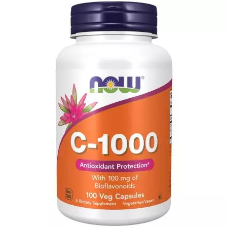 NOW Foods Vitamin C-1,000 with 100 mg of Bioflavonoids 100 Veg Capsules