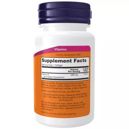 NOW Foods Vitamin E-400 IU Mixed Tocopherols 50 Softgels