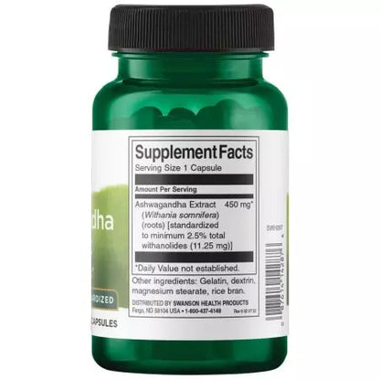 Swanson Ultimate Ashwagandha KSM-66 250 mg 60 Vegetarian Capsules